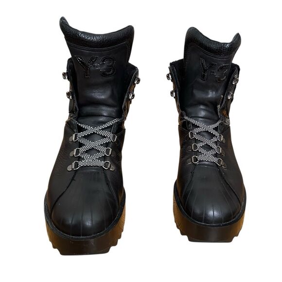 Yohji Yamamoto Y-3 Super Hike Chunky Platform Boots Size 8 Black - Picture 4 of 10